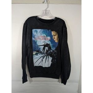 Edward Scissorhand “I Am Not Complete.” Men’s Size Large Black Crewneck Sweater